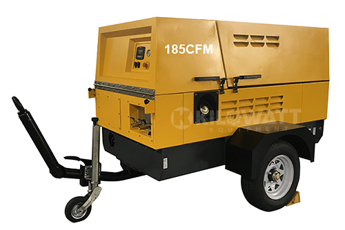 185cfm Mobile Kubota or Isuzu Diesel Compressor for small construction sites.